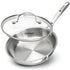 MICHELANGELO 8 Inch Tri-ply Stainless Steel Frying Pan with Lid