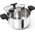 MICHELANGELO Stainless Steel Pasta Pot with Strainer Lid 6 Qt Spaghetti Pot