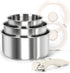 MICHELANGELO 6pcs Stainless Steel Pot Set with Removable Handle