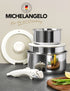 MICHELANGELO 6pcs Stainless Steel Pot Set with Removable Handle