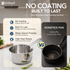 MICHELANGELO Stainless Steel Pots and Pans Set, 6-Piece Cookware Set