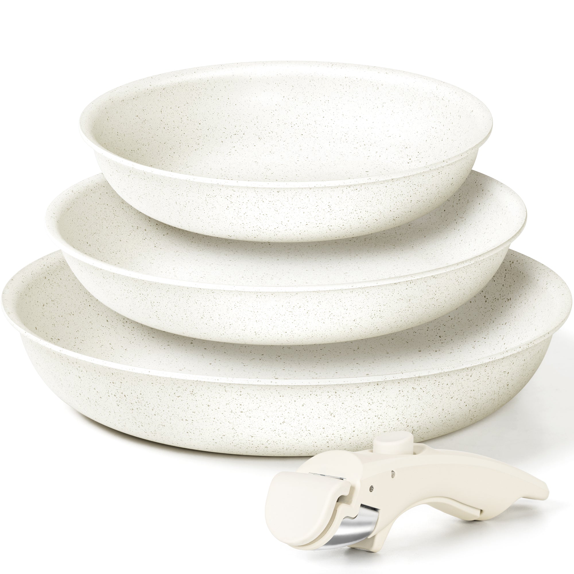 MICHELANGELO Nonstick Frying Pan Set Removable Handle, 8" 9.5" and 11"