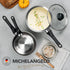 MICHELANGELO 1 & 2 & 3 Quart Stainless Steel Saucepan Set with Bakelite Handle