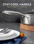 MICHELANGELO Tri-ply Stainless Steel Saute Pan 6 QT with Honeycomb Interior