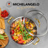 MICHELANGELO 12 Inch Stainless Steel Pan with Lid - Large Saute Pan with Lid