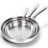 MICHELANGELO 18/10 Stainless Steel Frying Pan Set, 8" / 9.5" / 11" Cooking Pans