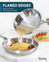 MICHELANGELO 18/10 Stainless Steel Frying Pan Set, 8" / 9.5" / 11" Cooking Pans