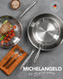 MICHELANGELO 18/10 Stainless Steel Frying Pan Set, 8" / 9.5" / 11" Cooking Pans