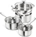MICHELANGELO 1 & 2 & 3 Quart Stainless Steel Saucepan with Lid & Steamer