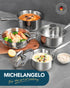 MICHELANGELO 1 & 2 & 3 Quart Stainless Steel Saucepan with Lid & Steamer