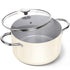 MICHELANGELO Stock Pot with Lid, 6 Quart Nonstick Cooking Pot, Ceramic Soup Pot