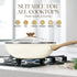 MICHELANGELO 12 Inch Wok Pan with Lid white
