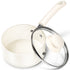 MICHELANGELO Sauce Pan Set With Lid, 1QT Ceramic Saucepans