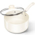 MICHELANGELO Sauce Pan Set With Lid, 1QT Ceramic Saucepans