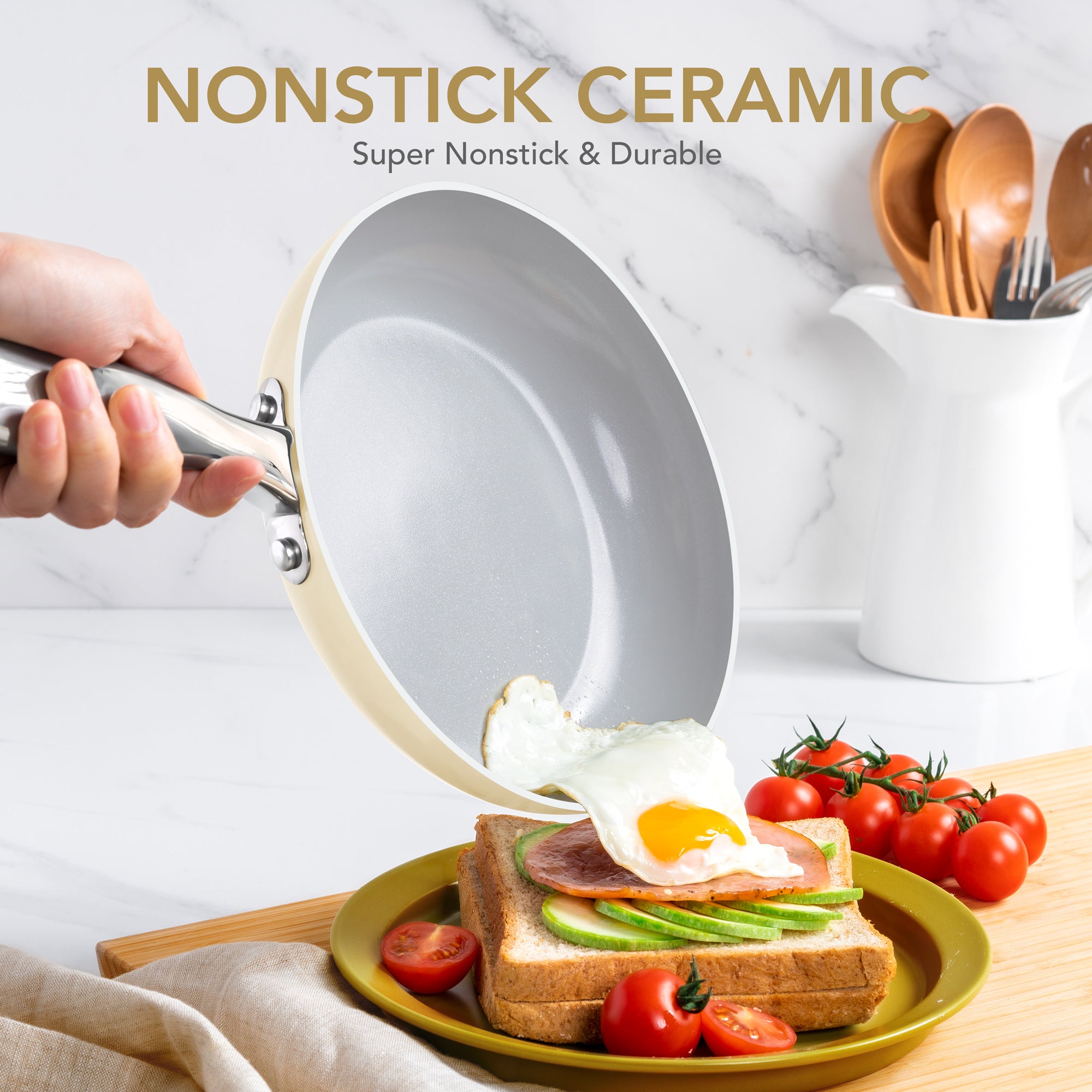MICHELANGELO Ceramic Frying Pan Nonstick