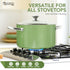 MICHELANGELO Stock Pot with Lid, 6 Quart Nonstick Cooking Pot, Ceramic Soup Pot