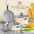 MICHELANGELO Sauce Pan Sets, Ceramic Saucepans with Lid, 1Qt & 2Qt & 3Qt