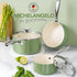 MICHELANGELO Sauce Pan Sets, Ceramic Saucepans with Lid 1QT,2QT,3QT