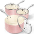 MICHELANGELO Sauce Pan Sets, Ceramic Saucepans with Lid, 1Qt & 2Qt & 3Qt