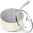 MICHELANGELO Sauce Pan Sets, Ceramic Saucepans with Lid 3Qt