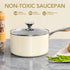 MICHELANGELO Sauce Pan Sets, Ceramic Saucepans with Lid 3Qt