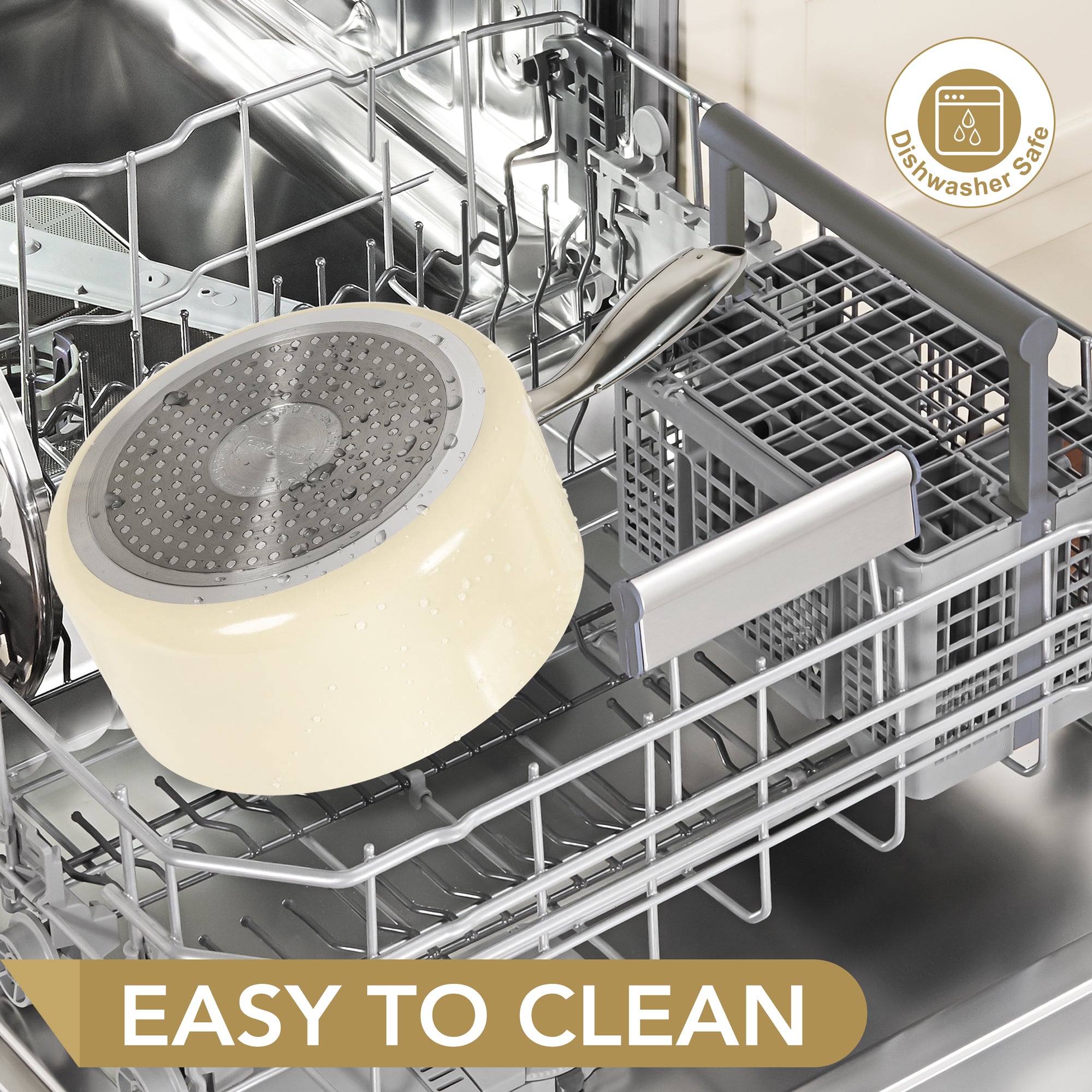 MICHELANGELO Sauce Pan Sets, Ceramic Saucepans with Lid 3Qt