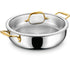 MICHELANGELO 12-Inch Tri-Ply Stainless Steel Saute Pan with Glass Lid, 6 QT